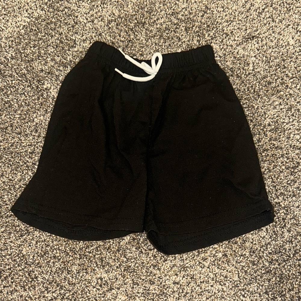 Black Shorts with White Drawstring